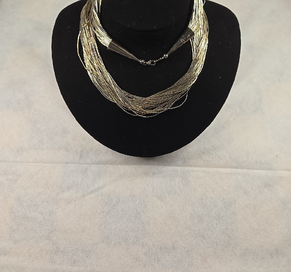 Silver Multi-Strand Choker Necklace - Picture 6 of 9